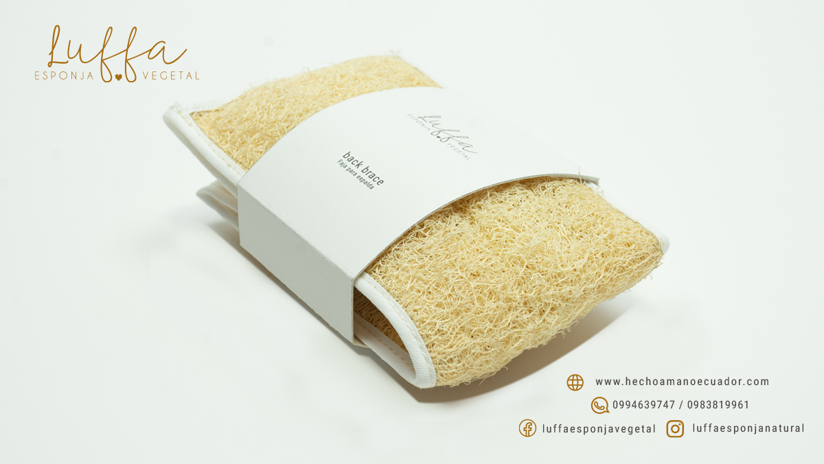Luffa Esponja Natural 100% Biodegradable Faja Espalda Sencilla